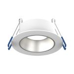 Led-Spot Ares Tief ring Weiß - mit Innenring Silber | Ausschnitt 68mm - incl. GU10 Fitting