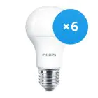 Mehrfachpackung 6x Philips MASTER Value LED Glühbirne E27 Birne Matt 7.8W 1055lm - 927 Extra Warmweiß | Höchste Farbwiedergabe - Dimmbar - Ersatz für 75W