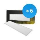 Mehrfachpackung 6x Bright Choice LED Panel Backlit 36W 3240lm - 840 Kaltweiß | 120x30cm - UGR 