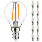 Mehrfachpackung 10x LED E14 Kugel Fadenlampe Klar 2.5W 250lm - 827  | Ersatz für 25W