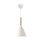 DFTP by Nordlux Pure 20 Suspension Luminaire Métal et Bois Blanc | Convient pour E27