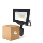 Lot 4x Projecteur LED G3 20W 2200lm 100D - 830  | IP65 - Détecteur de Mouvement et de Lumière - Symétrique
